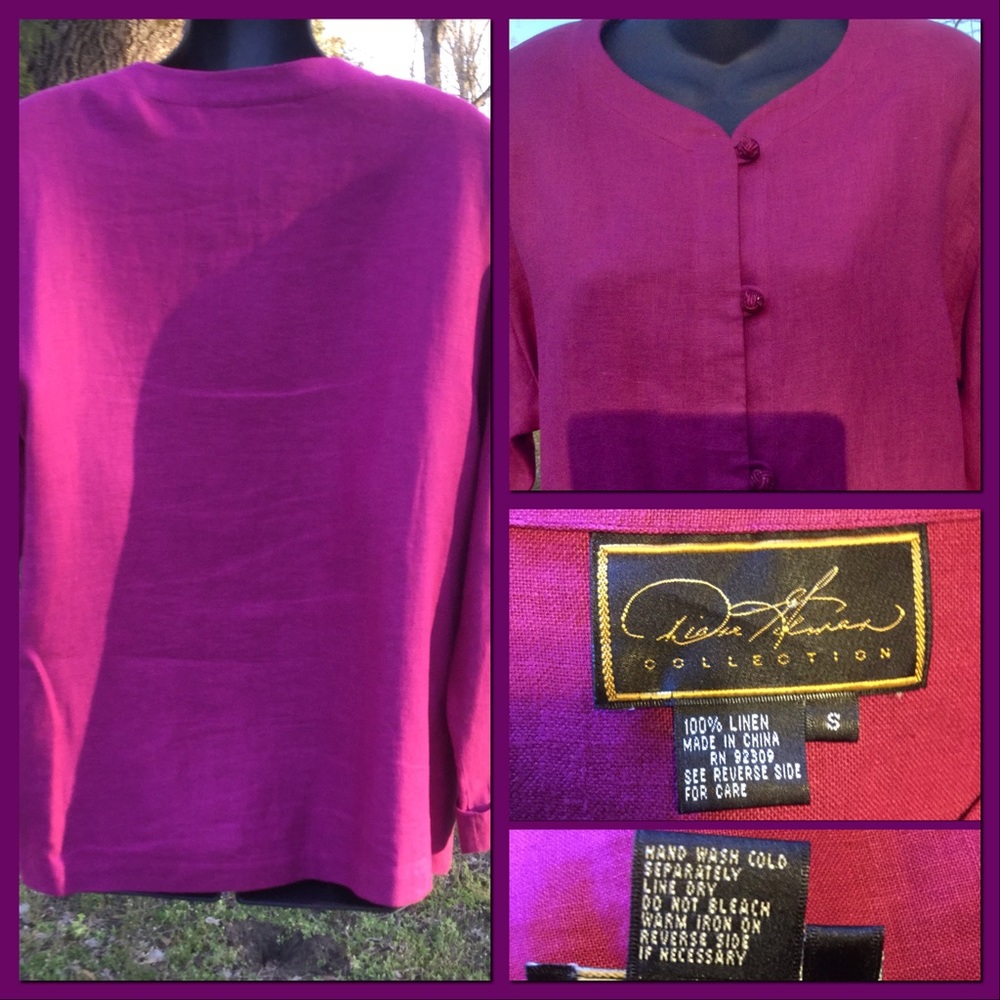 Pink Linen Tunic - Picture 2 of 3